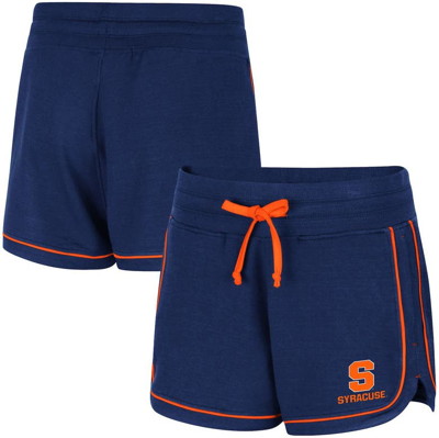 Colosseum Women's  Navy Syracuse Orange Lil Sebastian Tri-blend Shorts