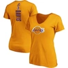 Fanatics Women's Anthony Davis Gold-tone Los Angeles Lakers Team Playmaker Name Number V-neck T-shirt In Gold