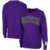 Colosseum Women's Purple Northwestern Wildcats Campanile Pullover Sweatshirt In Purple