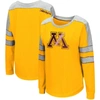 Colosseum Women's  Gold Minnesota Golden Gophers Trey Dolman Long Sleeve T-shirt In Gold
