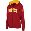 COLOSSEUM STADIUM ATHLETIC CARDINAL IOWA STATE CYCLONES ARCHED NAME FULL-ZIP HOODIE