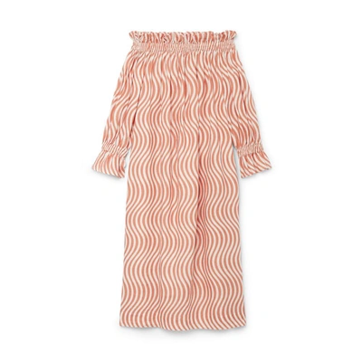 Ephemera Terracotta Wave Spalla Maxi Dress