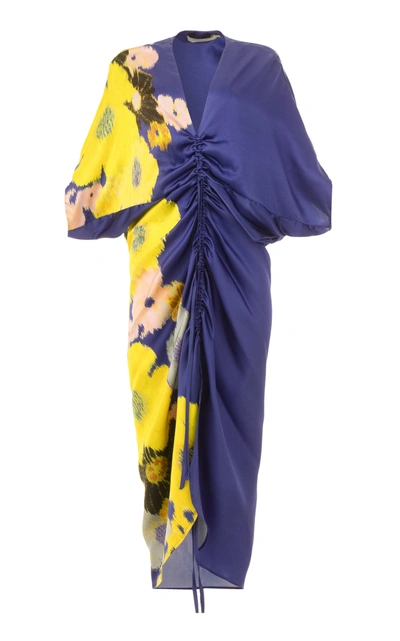Silvia Tcherassi Women's Cloister Floral-print Silk Caftan Midi Dress