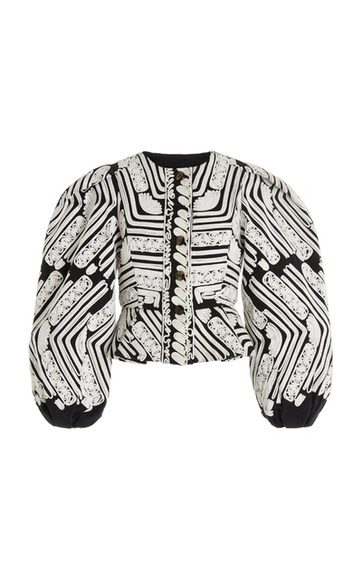 Ulla Johnson Women's Malaika Cotton Jacket In Black,white