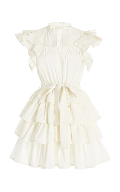 Ulla Johnson Women's Lulua Ruffled Cotton Mini Dress In White