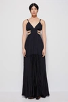 Pre-spring 2022 Ready-to-wear Liz Pleated Gown In Black