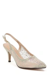 Lady Couture Lola Embellished Pointed Toe Slingback Pump In Gold