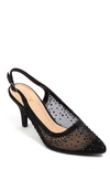 Lady Couture Lola Embellished Pointed Toe Slingback Pump In Black
