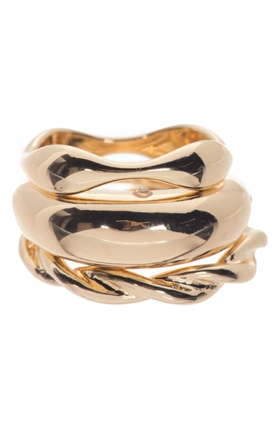 Nordstrom Rack Braided Rings In Gold