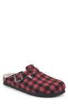 White Mountain Women's Bari Footbeds Mules Women's Shoes In Red/black