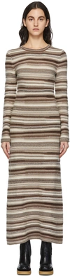 CHLOÉ MULTICOLOR FITTED KNIT DRESS