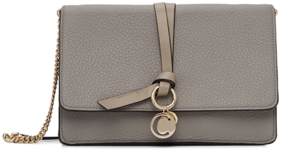 Chloé Grey Alphabet Leather Cross Body Bag