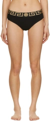 Versace Bikini Bottom With Greek Border Women In A1008 Black