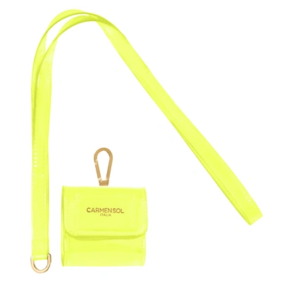 Carmen Sol Tommy Airpods Case In Neon Yellow