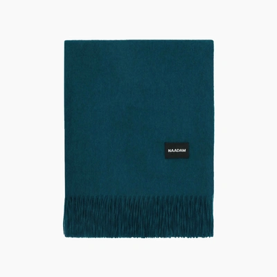 Naadam Cashmere Solid Scarf In Peacock Blue
