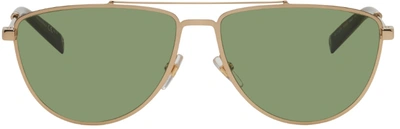 Givenchy Gold & Green Gv 7157/s Sunglasses In 0pef Goldgreen