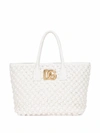 DOLCE & GABBANA TOTE BAG WITH LOGO PLAQUE