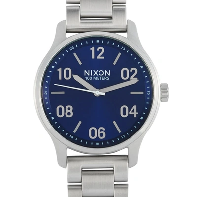 Nixon Patrol Quartz Blue Dial Mens Watch A1242-1849-00 In Blue,silver Tone