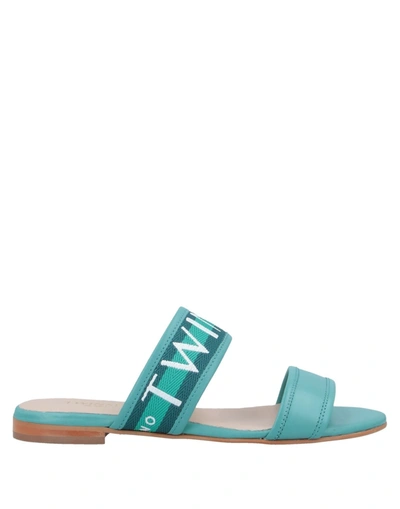 Twinset Sandals In Blue