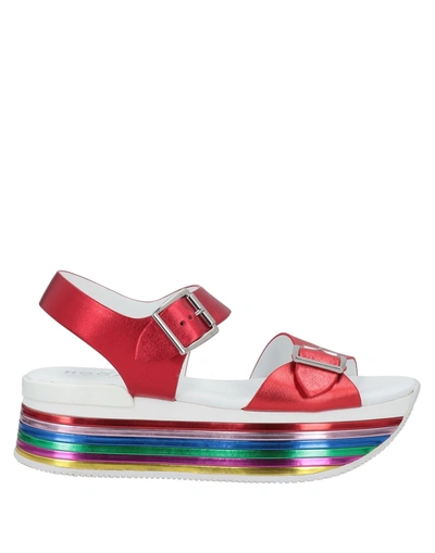 Hogan Sandals In Red