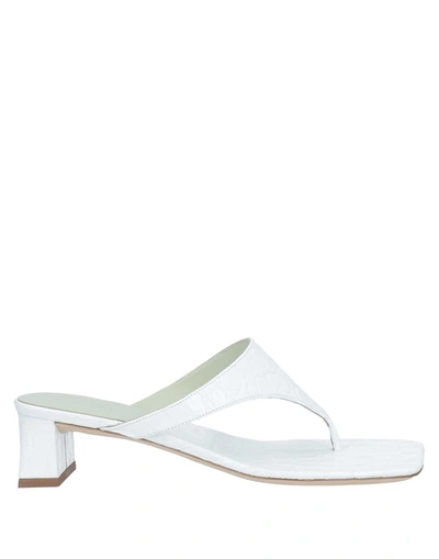 By Far Toe Strap Sandals In White
