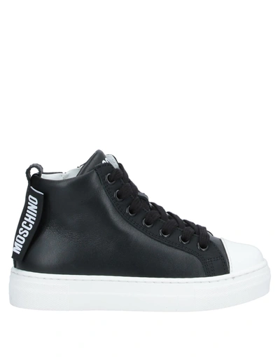 Moschino Teen Sneakers In Black