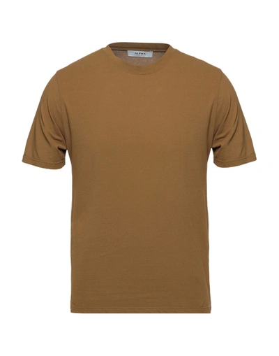 Alpha Studio T-shirts In Beige