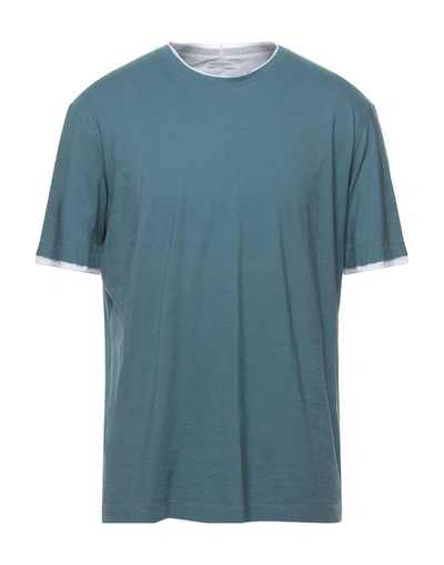 Paolo Pecora T-shirts In Slate Blue