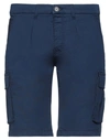 Yes Zee By Essenza Man Shorts & Bermuda Shorts Navy Blue Size 31 Cotton, Elastane