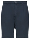 Yes Zee By Essenza Man Shorts & Bermuda Shorts Midnight Blue Size 34 Cotton, Linen