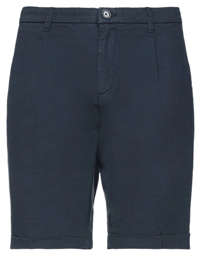 Yes Zee By Essenza Man Shorts & Bermuda Shorts Midnight Blue Size 34 Cotton, Linen