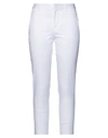 Merci .., Woman Pants White Size 8 Cotton, Elastane In White