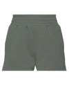 !m?erfect Woman Shorts & Bermuda Shorts Military Green Size Xl Cotton, Polyester
