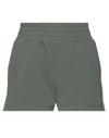 !m?erfect Woman Shorts & Bermuda Shorts Military Green Size Xl Cotton, Polyester In Green