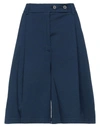 Semicouture Woman Shorts & Bermuda Shorts Midnight Blue Size 6 Cotton, Elastane