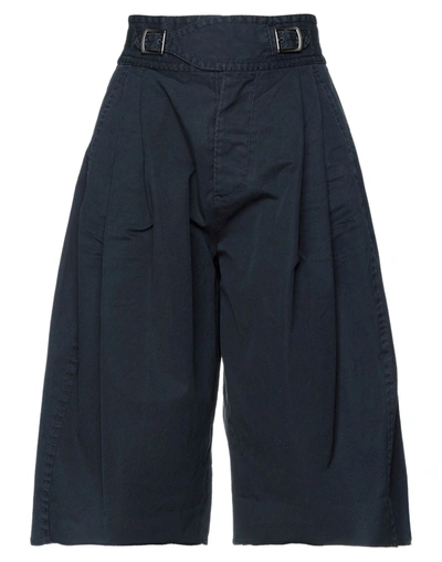 Dsquared2 Woman Shorts & Bermuda Shorts Midnight Blue Size 2 Cotton In Blue