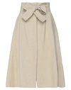 P.a.r.o.s.h Midi Skirts In Beige