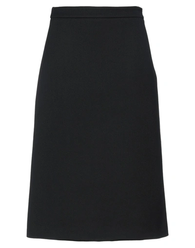 Prada Midi Skirts In Black