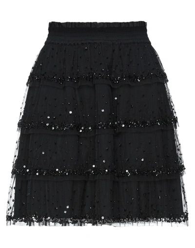 Twinset Mini Skirts In Black