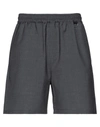 Low Brand Man Shorts & Bermuda Shorts Steel Grey Size 5 Virgin Wool