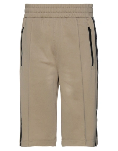 Msgm Man Shorts & Bermuda Shorts Khaki Size L Polyester, Cotton