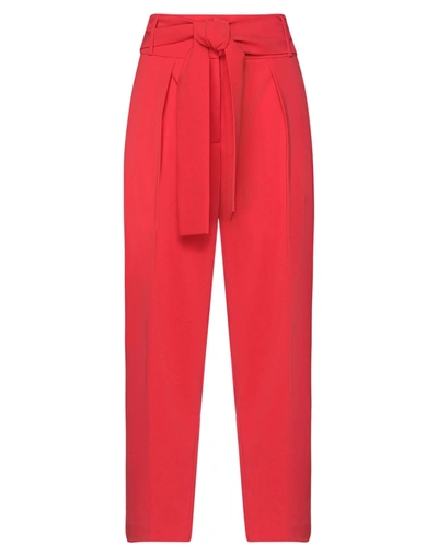 Jucca Woman Pants Red Size 6 Polyester, Elastane