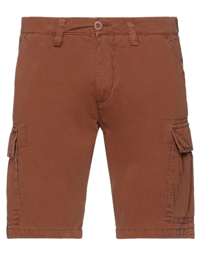 Modfitters Man Shorts & Bermuda Shorts Brown Size 30 Cotton