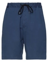 Pt Torino Man Shorts & Bermuda Shorts Blue Size 38 Cotton, Elastane