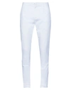 Dondup Man White Slim Gaubert Trousers In Lightweight Stretch Gabardine In White