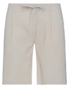 Grey Daniele Alessandrini Man Shorts & Bermuda Shorts Beige Size 30 Linen, Viscose
