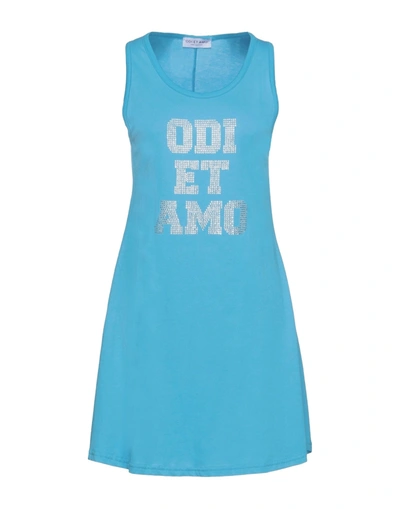 Odi Et Amo Short Dresses In Blue