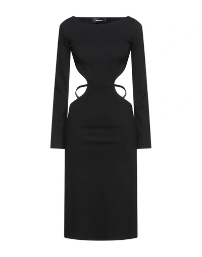 Dsquared2 Midi Dresses In Black