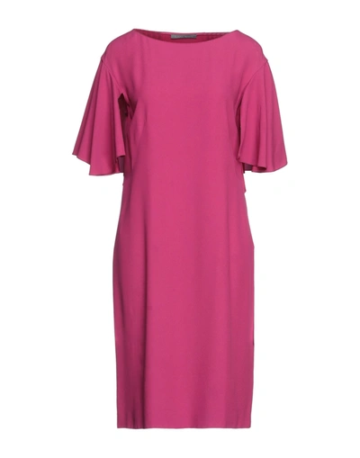 Alberta Ferretti Midi Dresses In Garnet