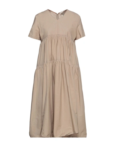 Semicouture Midi Dresses In Beige